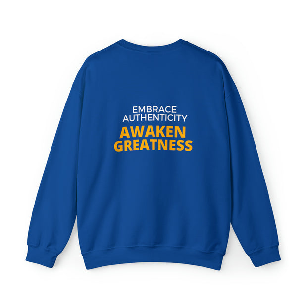 Embrace Authenticity Awaken Greatness Unisex Heavy Blend™ Crewneck Sweatshirt