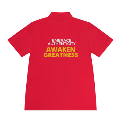 Embrace Authenticity Awaken Greatness Men's Sport Polo Shirt