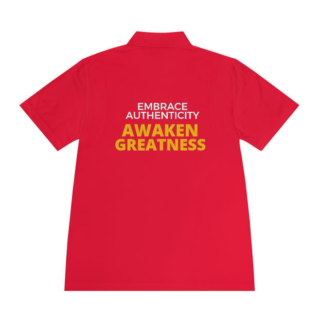 Embrace Authenticity Awaken Greatness Men's Sport Polo Shirt