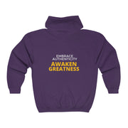 Embrace Authenticity Awaken Greatness Unisex Heavy Blend™ Full Zip Hooded Sweatshirt