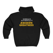 Embrace Authenticity Awaken Greatness Unisex Heavy Blend™ Full Zip Hooded