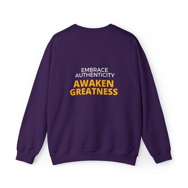 Embrace Authenticity Awaken Greatness Unisex Heavy Blend™ Crewneck Sweatshirt