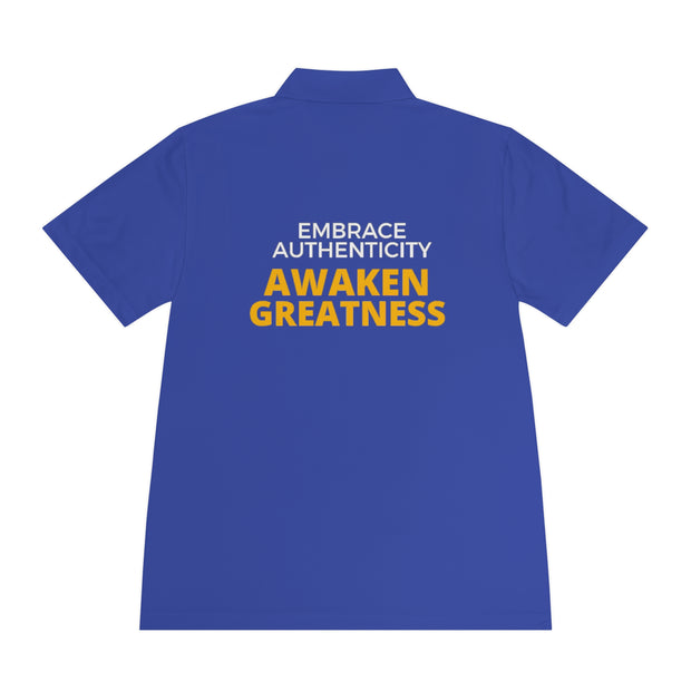 Embrace Authenticity Awaken Greatness Men's Sport Polo Shirt